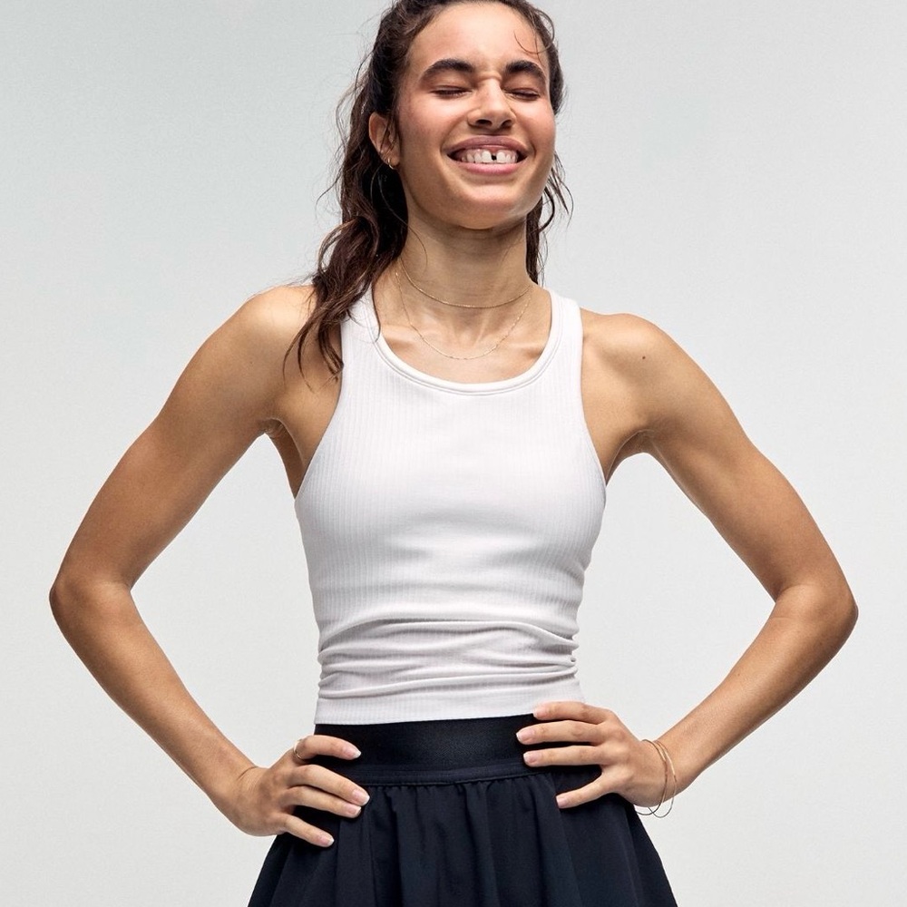 White Racerback Lululemon Tank - Ebb to Street Racerback Tank Top